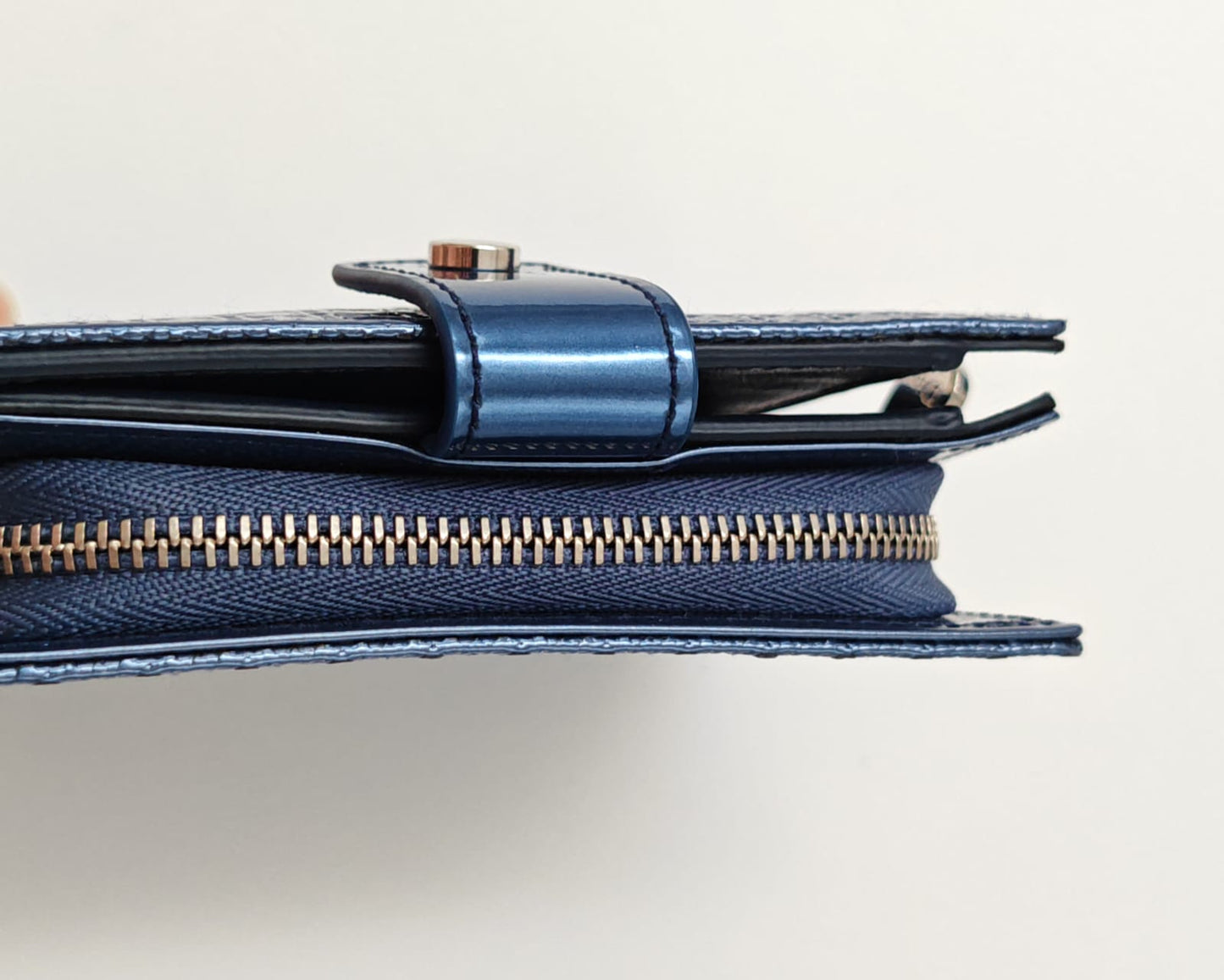 Christian Dior Lady Dior Medium Tote with Matching Wallet – Metallic Blue Micro Cannage Lambskin