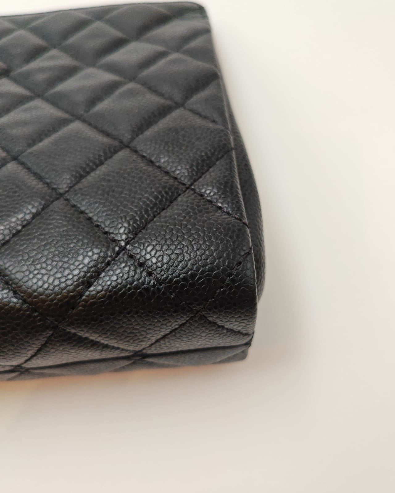 CHANEL Timeless Caviar Leather Clutch Bag – Black