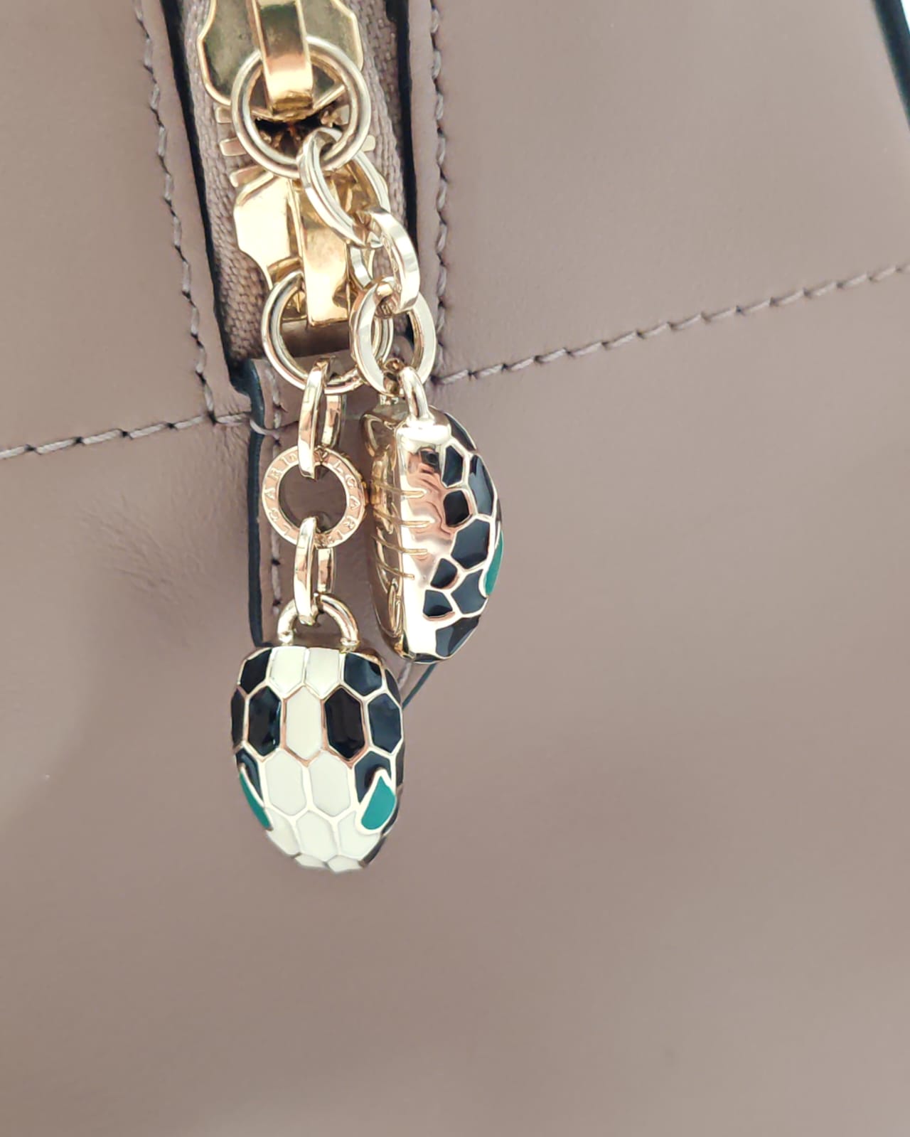 BVLGARI Serpenti Forever 32cm Bag – Gold Hardware – Matching Wallet Included