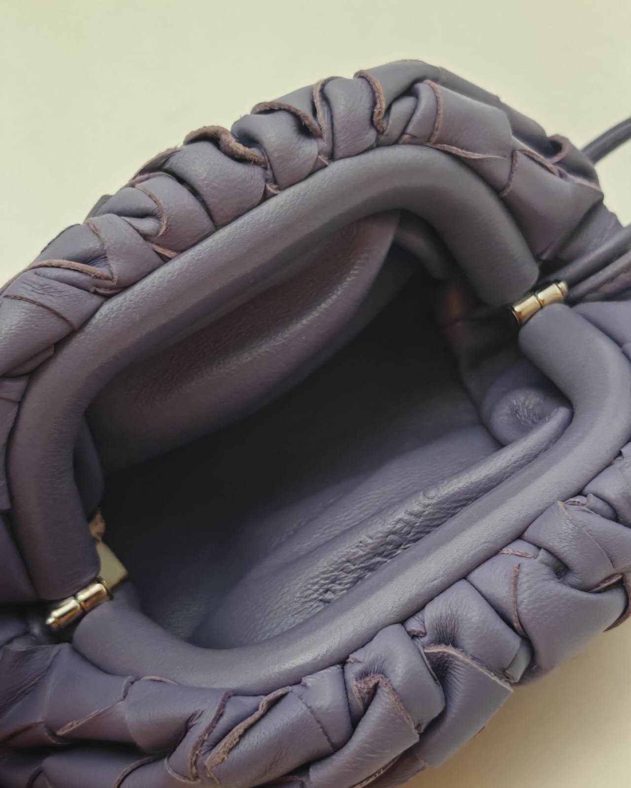 Bottega Veneta Mini Pouch – Lavender Intrecciato Leather