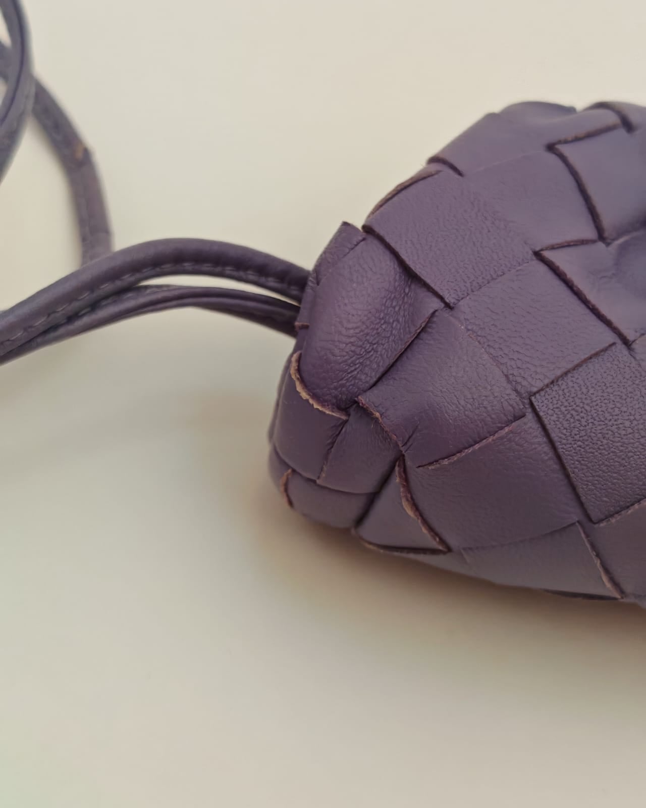 Bottega Veneta Mini Pouch – Lavender Intrecciato Leather