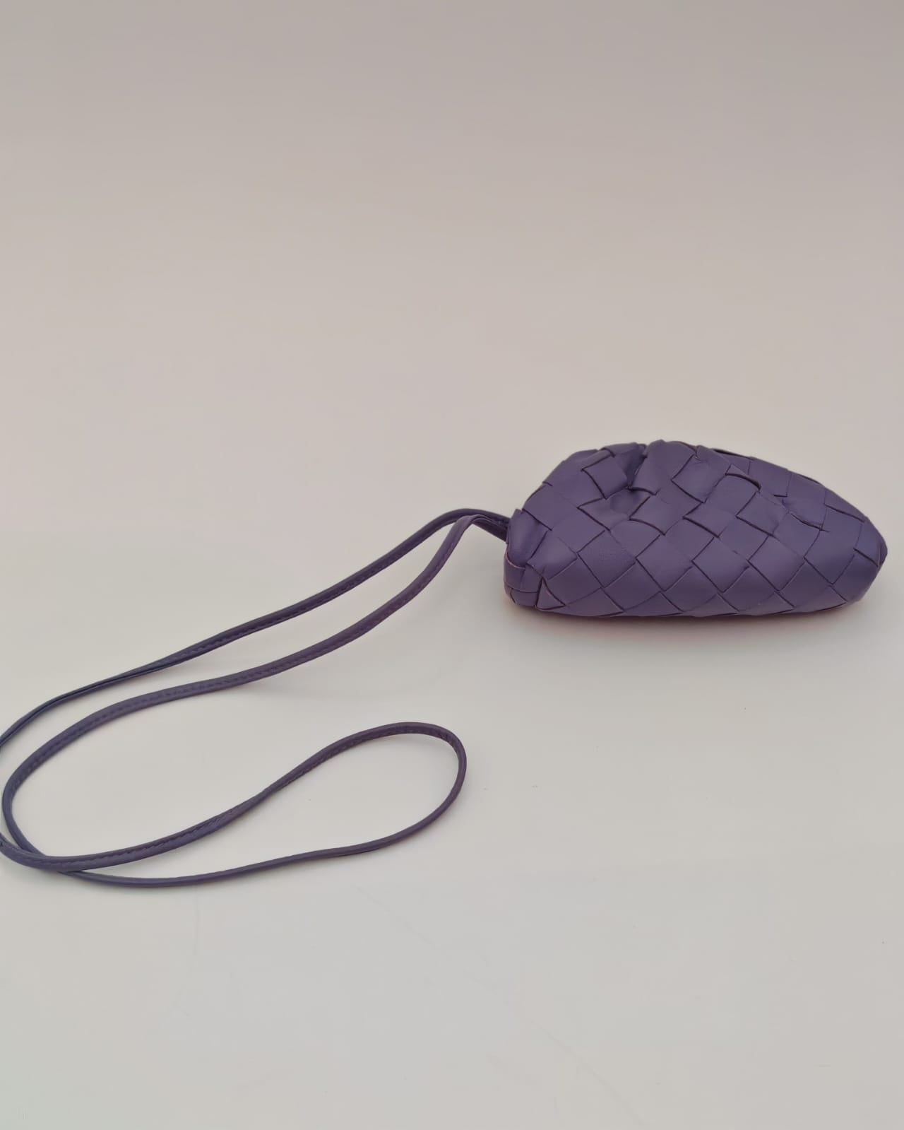 Bottega Veneta Mini Pouch – Lavender Intrecciato Leather