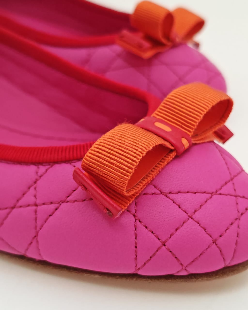 Dior Pink Quilted Cannage Leather "My Dior" Ballet Flats - 36.5 - BRAND NEW