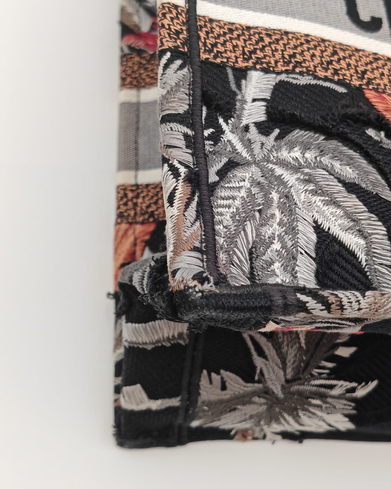 Christian Dior Book Tote – Medium in Multicolor Tropicalia Embroidery