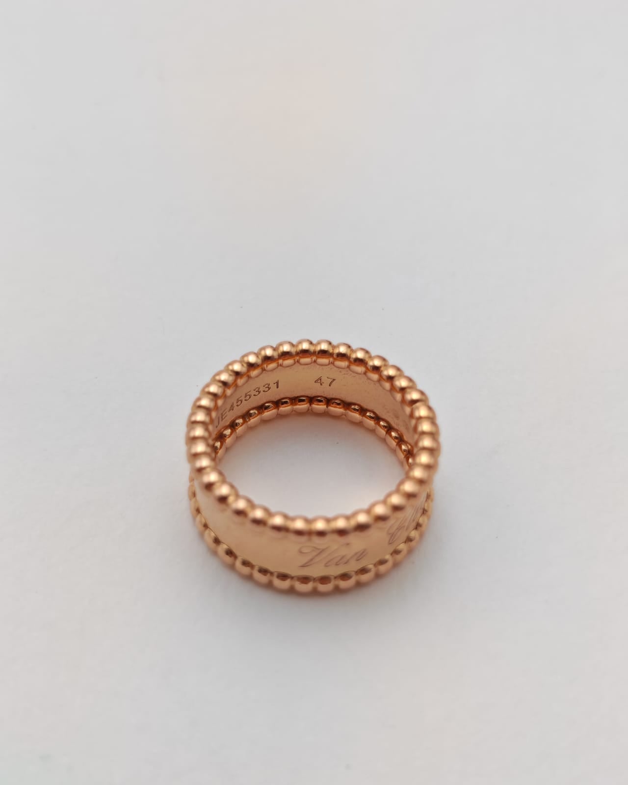 Van Cleef & Arpels Perlée Signature Ring – 18K Rose Gold