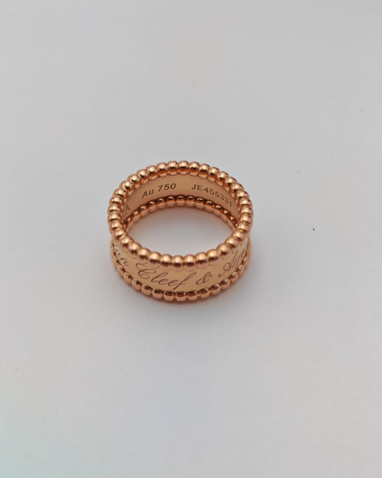 Van Cleef & Arpels Perlée Signature Ring – 18K Rose Gold