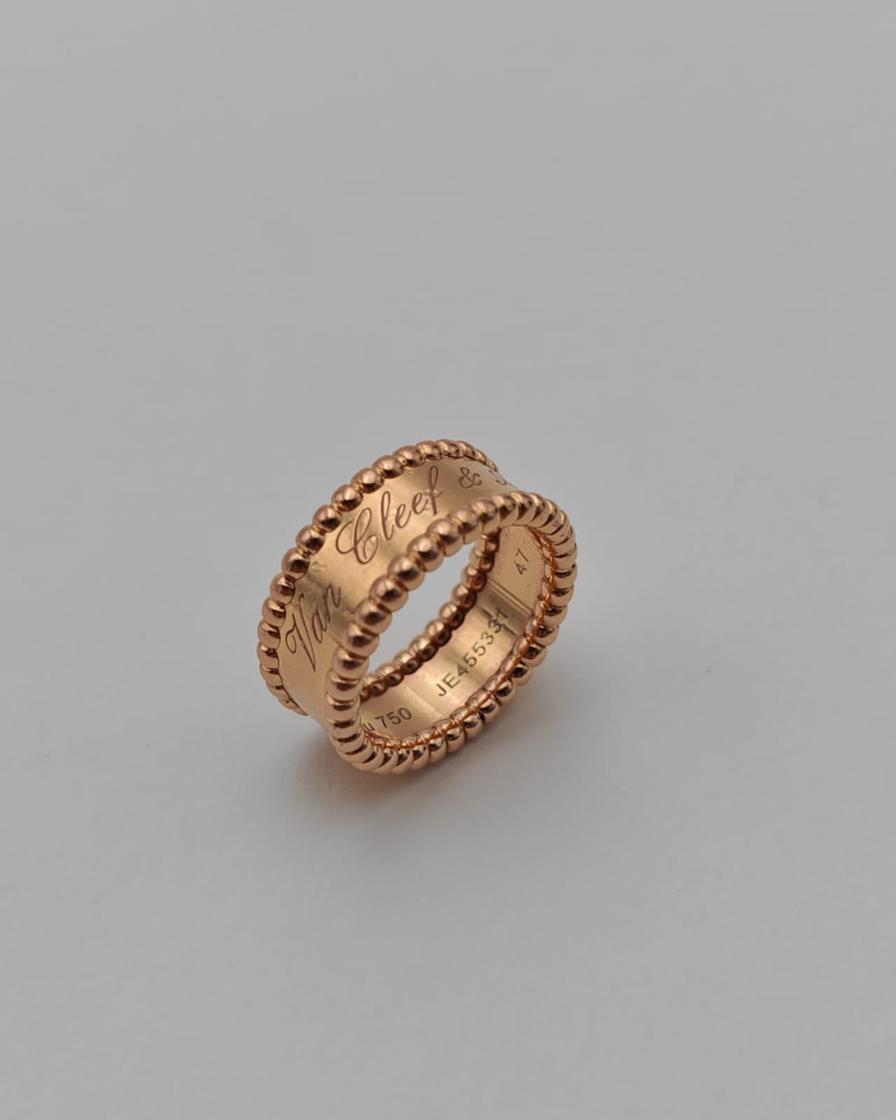 Van Cleef & Arpels Perlée Signature Ring – 18K Rose Gold