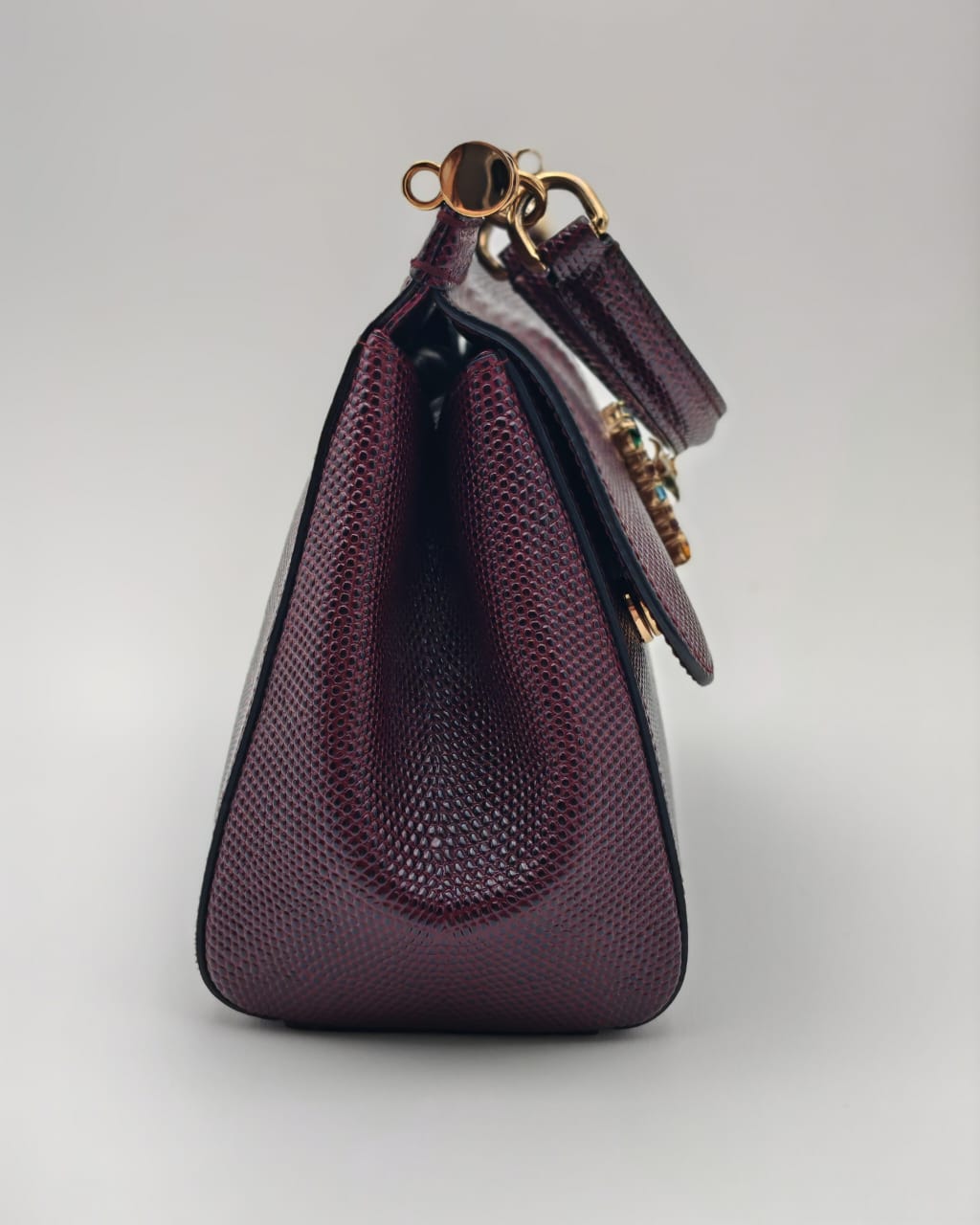 Dolce & Gabbana Sicily Small Crystal-Embellished Top Handle Bag