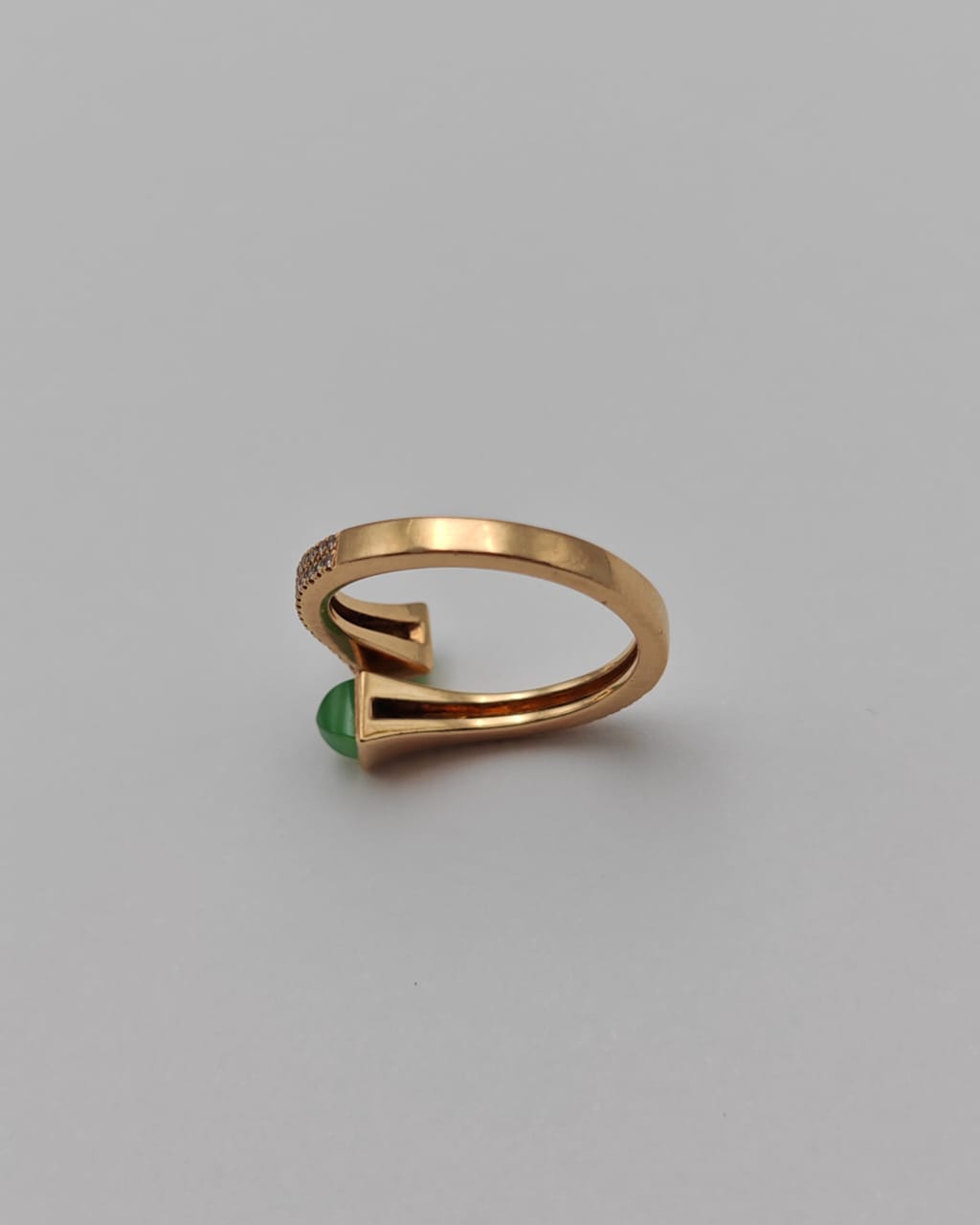 MARLI Cleo Ring – Malachite & Diamonds ( Size 6 )