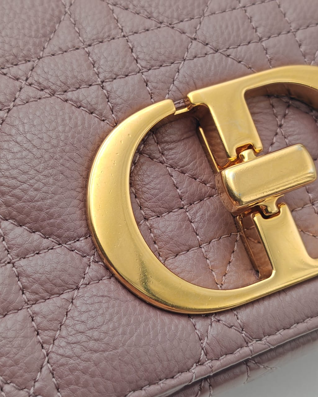 Christian Dior Caro Small Bag – Mauve Grained Calfskin