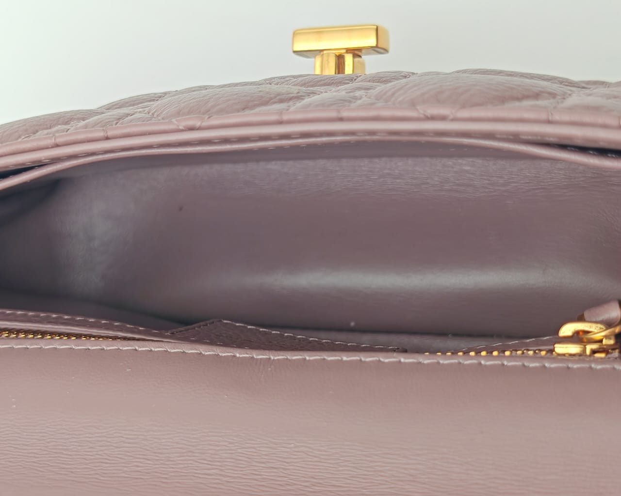 Christian Dior Caro Small Bag – Mauve Grained Calfskin