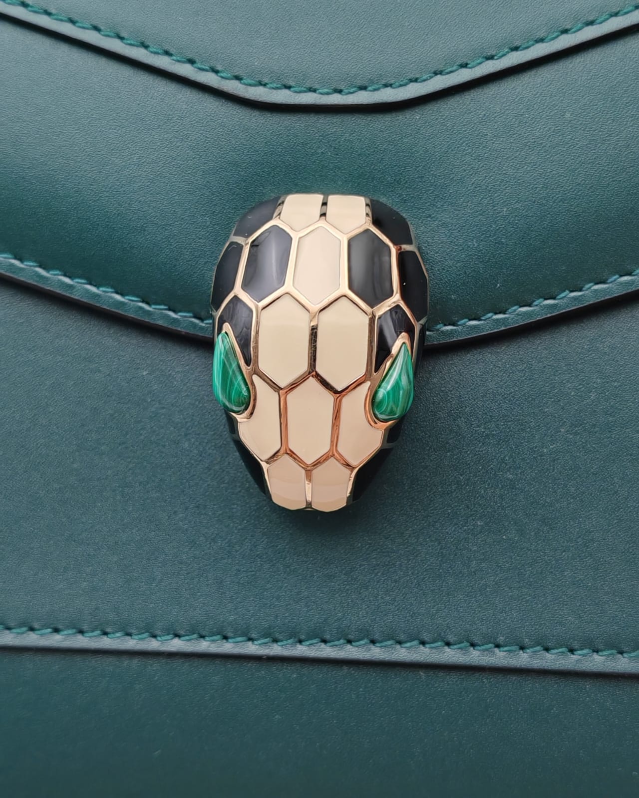 BVLGARI Serpenti Forever Small Top Handle Bag – Green Calf Leather