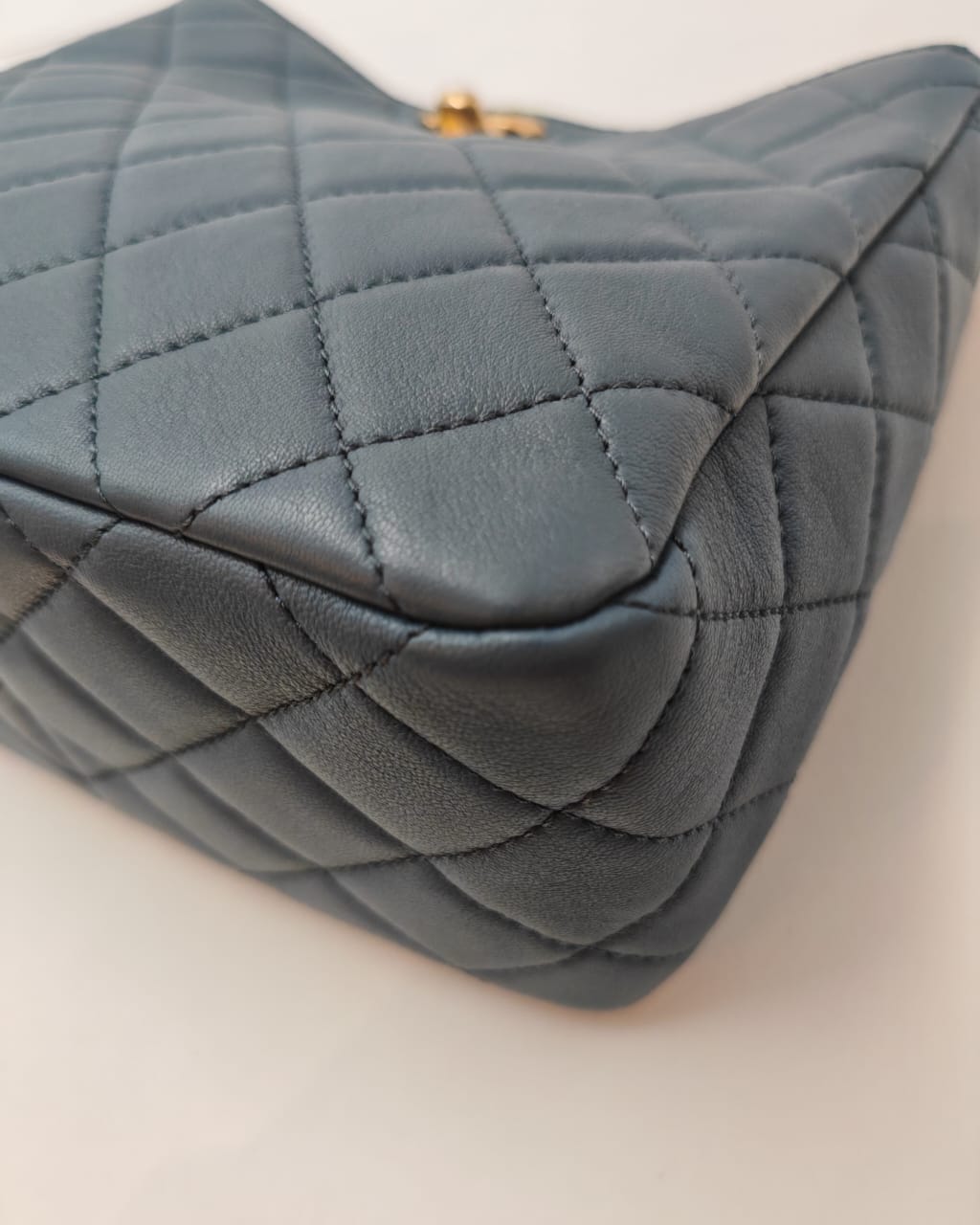 CHANEL Seasonal Small Flap Bag in Blue Lambskin with Gold Hardware