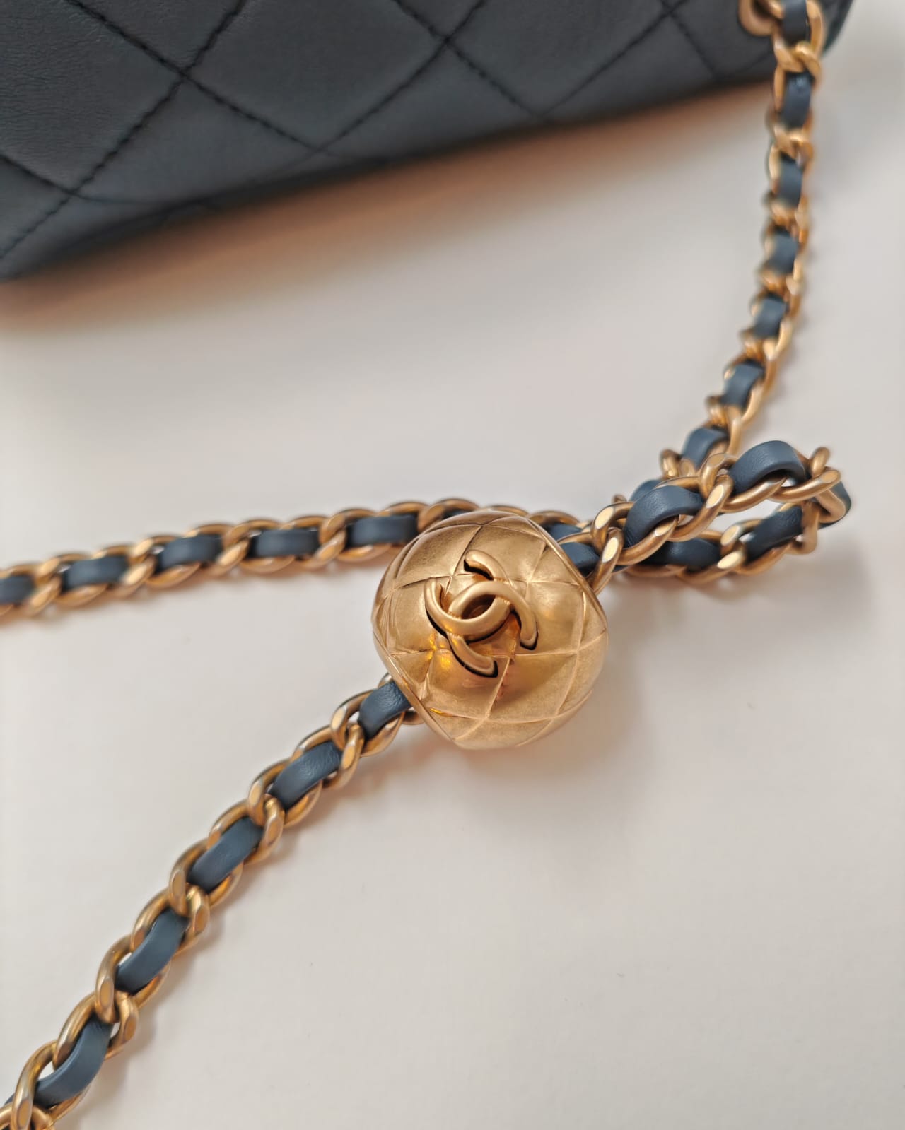 CHANEL Seasonal Small Flap Bag in Blue Lambskin with Gold Hardware