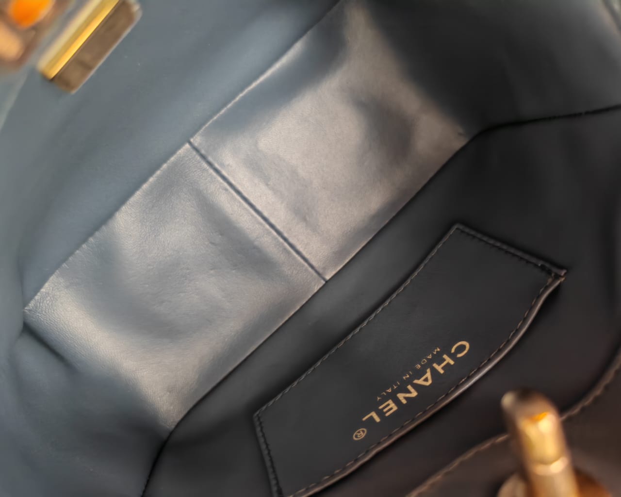 CHANEL Seasonal Small Flap Bag in Blue Lambskin with Gold Hardware