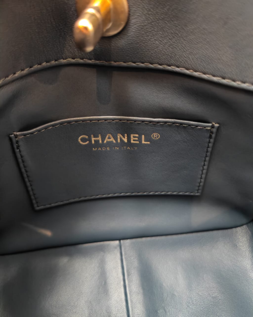 CHANEL Seasonal Small Flap Bag in Blue Lambskin with Gold Hardware