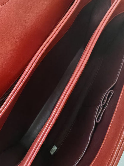 Chanel Small Top Handle Flap Bag – Red Lambskin & Gold Hardware