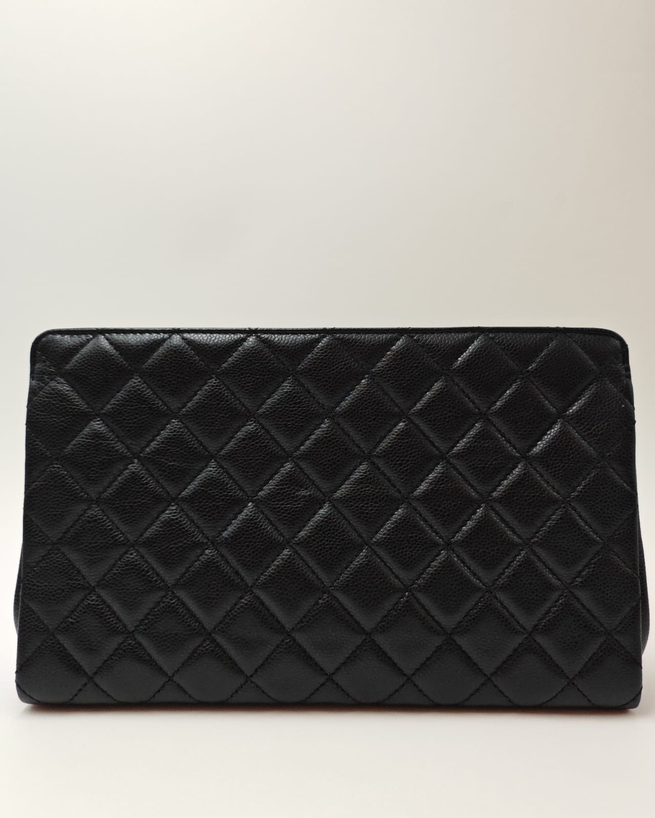 CHANEL Timeless Caviar Leather Clutch Bag – Black