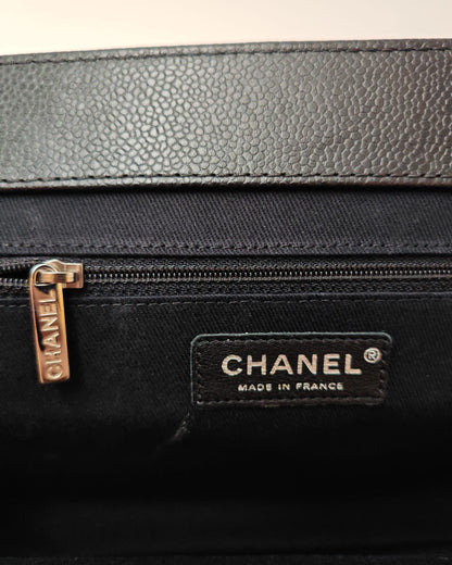 CHANEL Timeless Caviar Leather Clutch Bag – Black