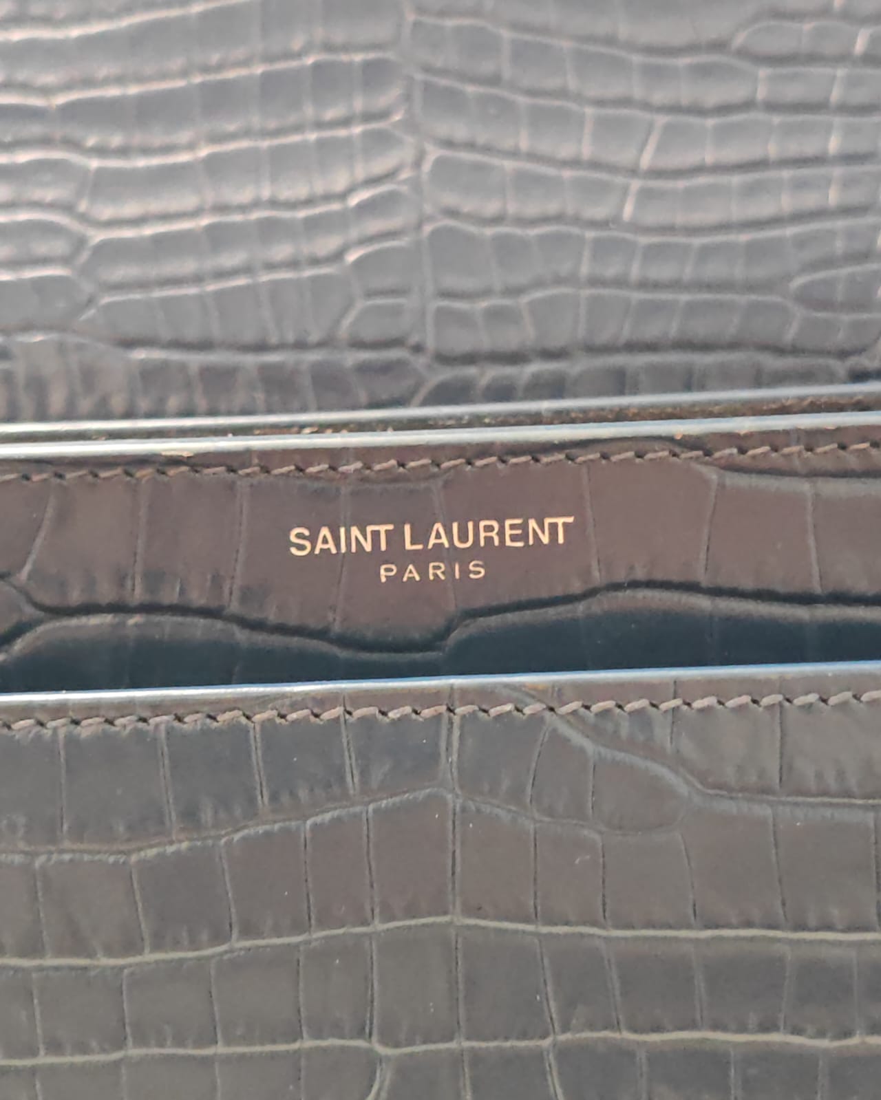 Saint Laurent Kate Medium Bag – Croc Leather, Gently Used