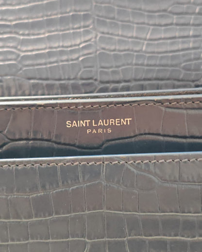 Saint Laurent Kate Medium Bag – Croc Leather, Gently Used