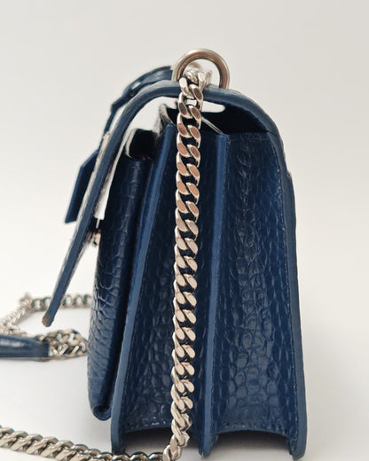 Saint Laurent Kate Medium Bag – Croc Leather, Gently Used