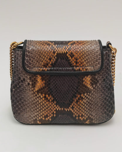 Gucci GG Python Leather Shoulder Bag – Gold Hardware, Exotic Skin