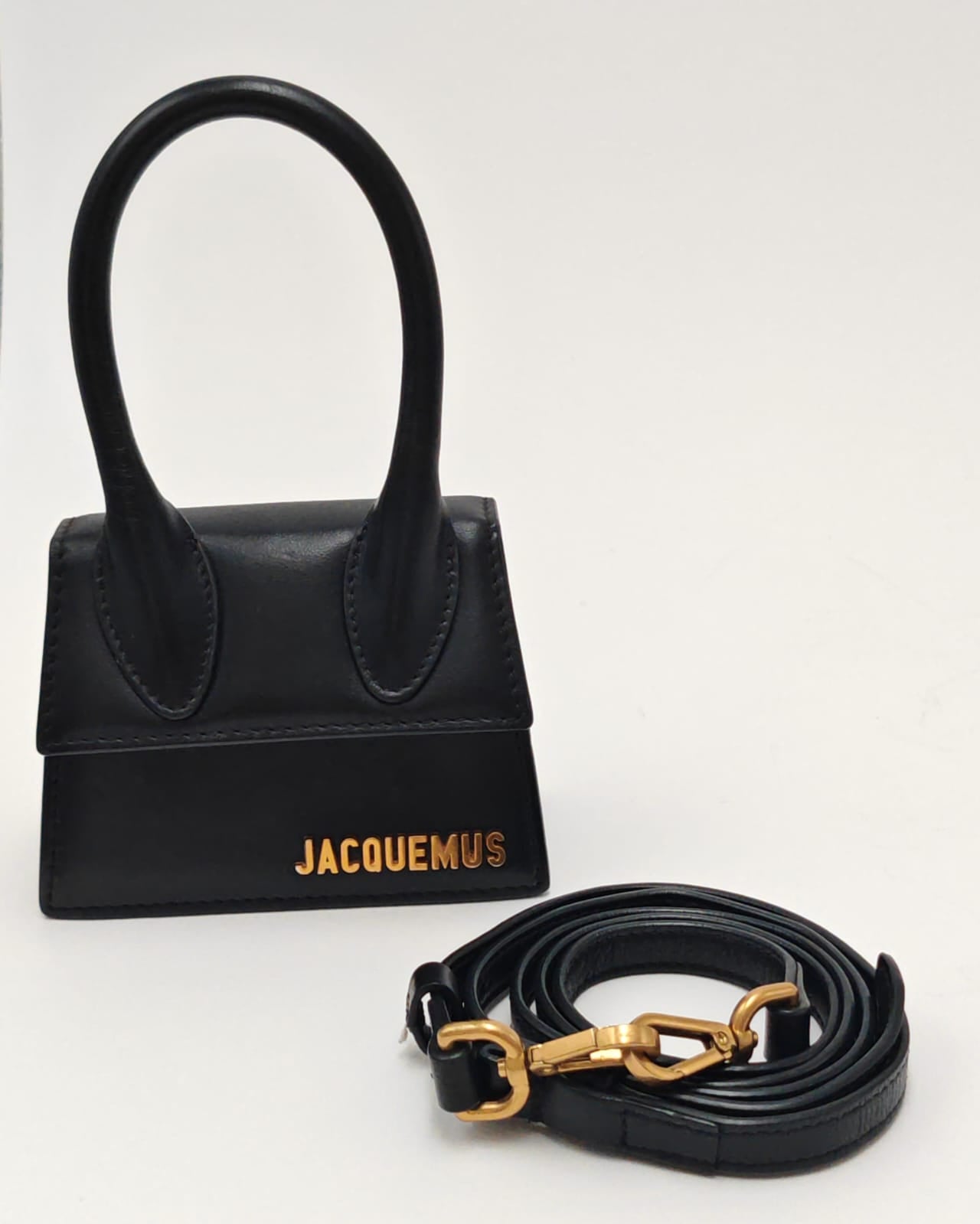 Jacquemus Le Chiquito Mini – Black Leather with Gold Logo