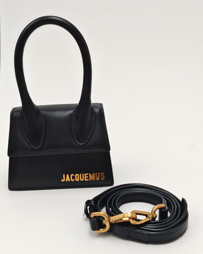 Jacquemus Le Chiquito Mini – Black Leather with Gold Logo