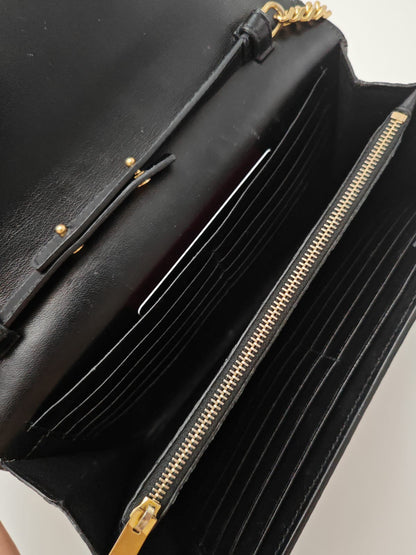 Saint Laurent Kate Python Leather Chain Bag – Brown with Gold Hardware