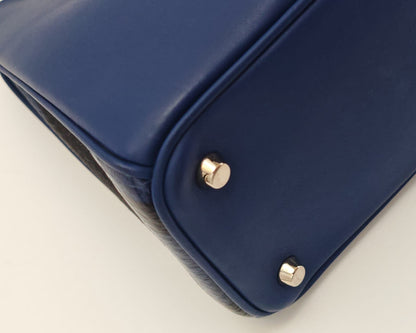 CHRISTIAN DIOR  Calfskin Medium Diorissimo Bag with Python Handles and Strap