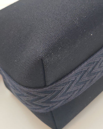 Hermès Canvas Toiletry Pouch / Mini Bag in Navy Blue