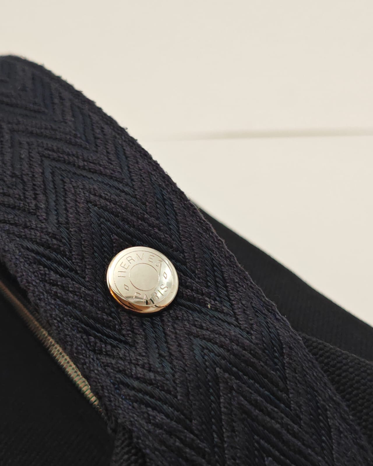 Hermès Canvas Toiletry Pouch / Mini Bag in Navy Blue