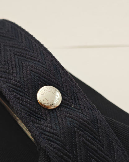 Hermès Canvas Toiletry Pouch / Mini Bag in Navy Blue