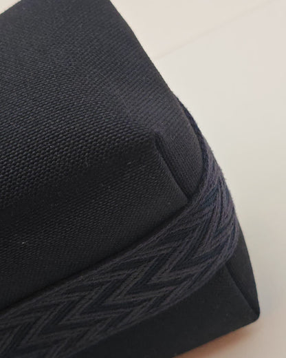 Hermès Canvas Toiletry Pouch / Mini Bag in Navy Blue