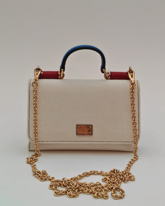 Dolce & Gabbana Mini Dauphine Leather Chain Bag