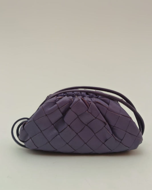 Bottega Veneta Mini Pouch – Lavender Intrecciato Leather
