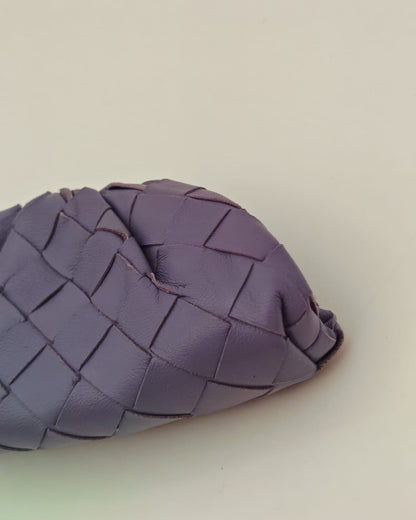 Bottega Veneta Mini Pouch – Lavender Intrecciato Leather