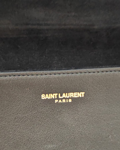 Saint Laurent Paris Classic Y Ligne Clutch Bag – Black Calfskin Leather