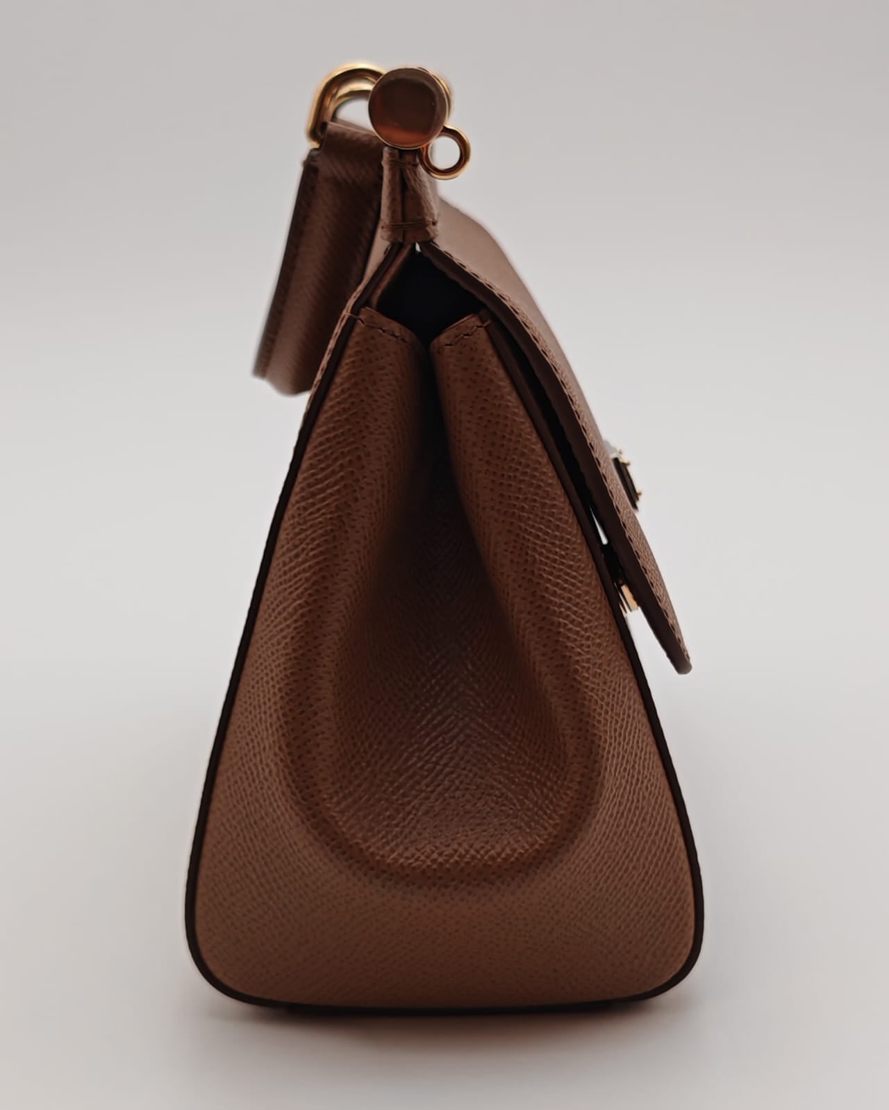 Dolce & Gabbana Medium Sicily Top Handle Bag – Brown Dauphine Calfskin