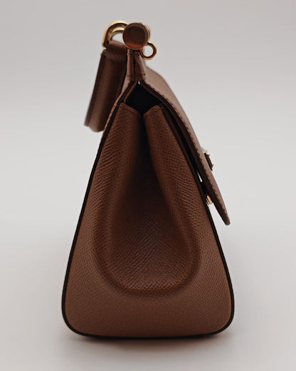 Dolce & Gabbana Medium Sicily Top Handle Bag – Brown Dauphine Calfskin