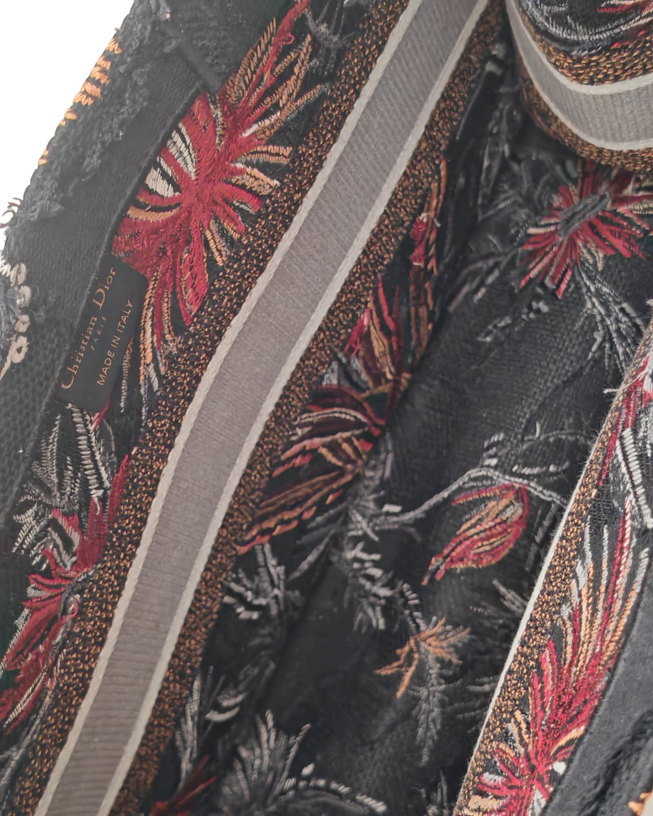 Christian Dior Book Tote – Medium in Multicolor Tropicalia Embroidery