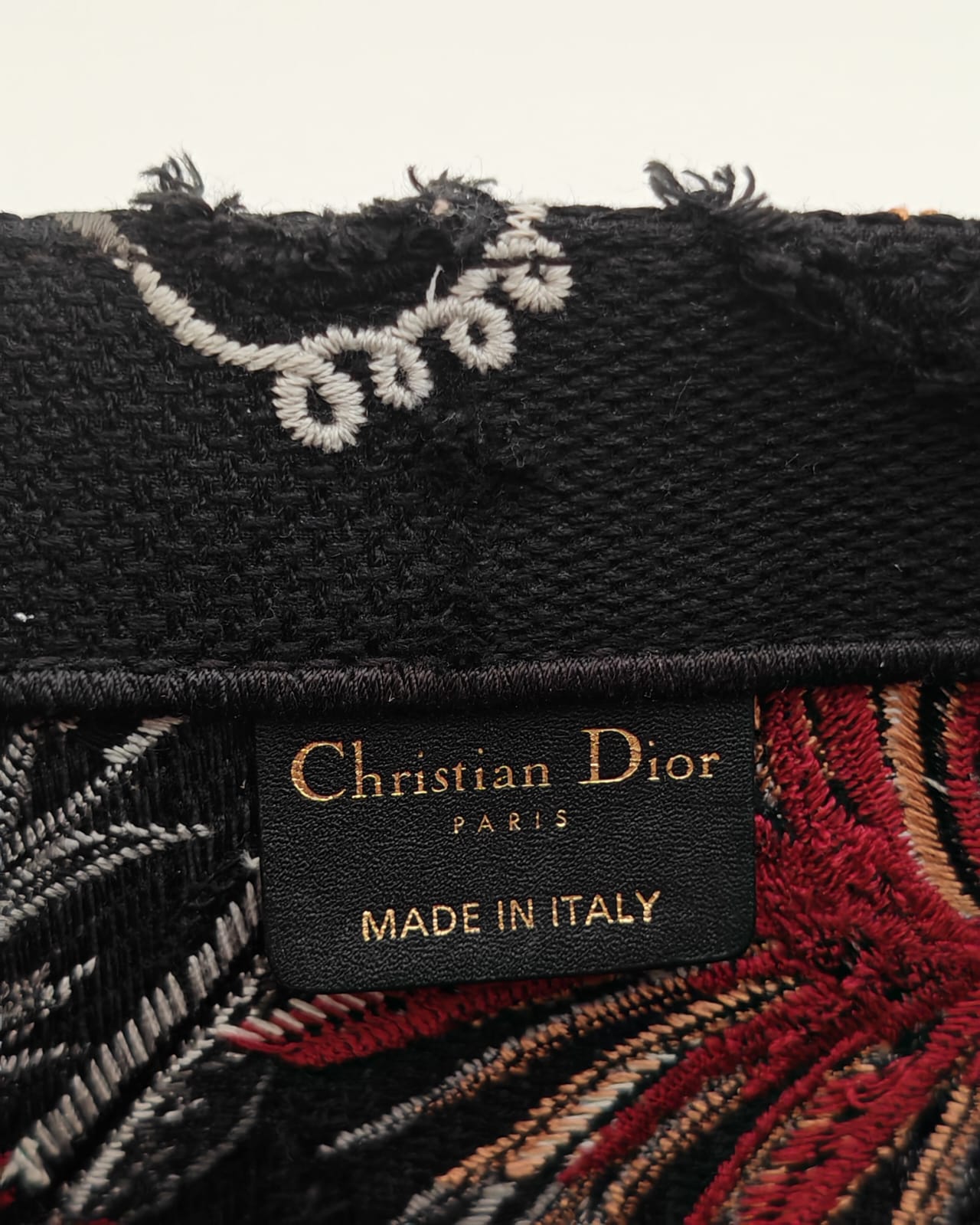 Christian Dior Book Tote – Medium in Multicolor Tropicalia Embroidery