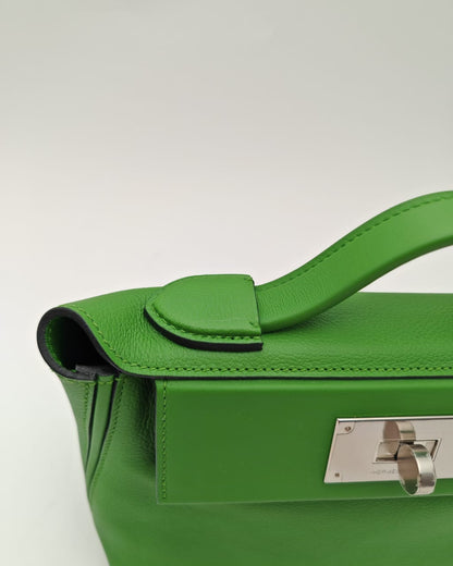 Hermès Kelly Depeche Mini Pochette – Vert Green Togo Leather with Palladium Hardware