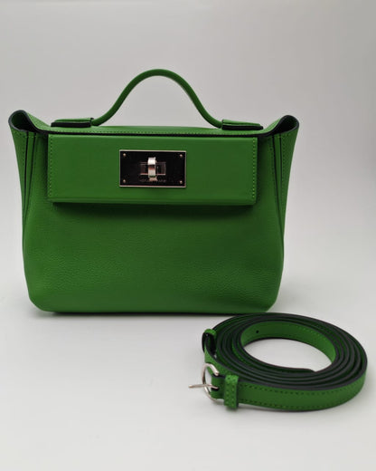 Hermès Kelly Depeche Mini Pochette – Vert Green Togo Leather with Palladium Hardware