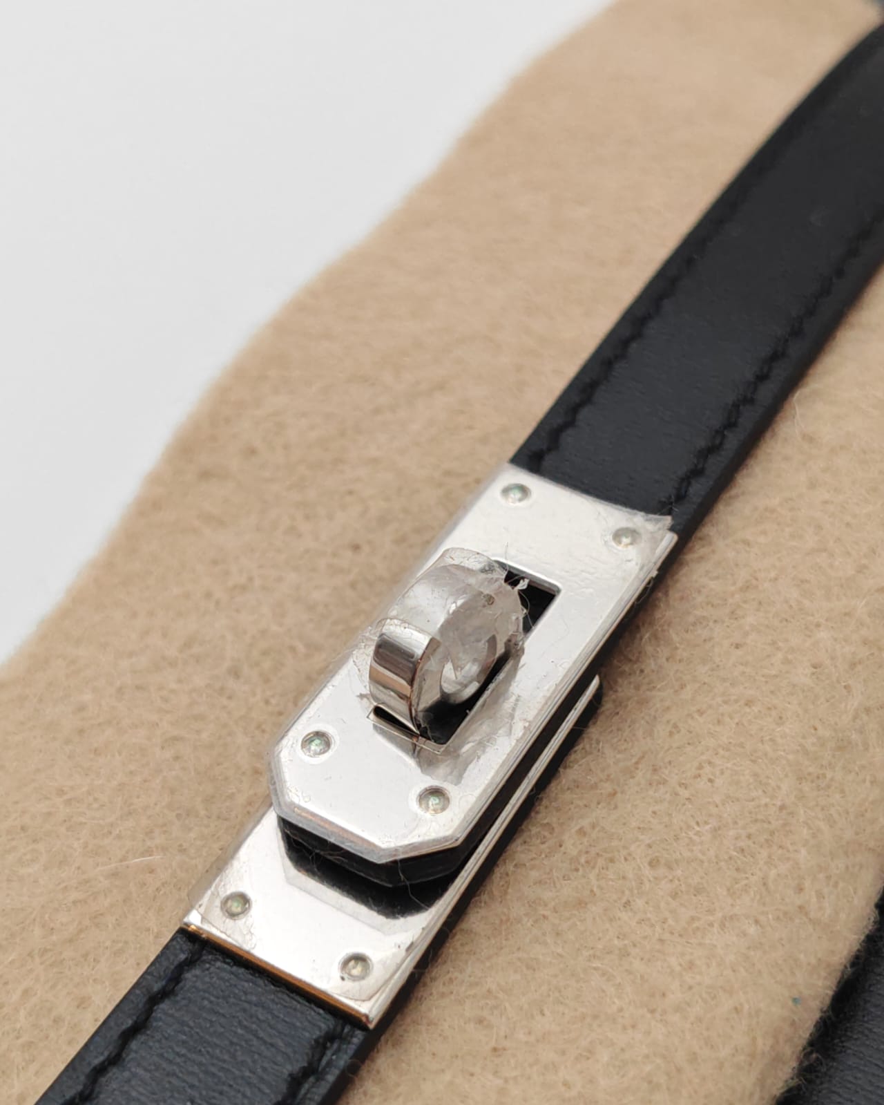 Hermès Kelly Wallet To Go Black Box Calf with Palladium Hardware