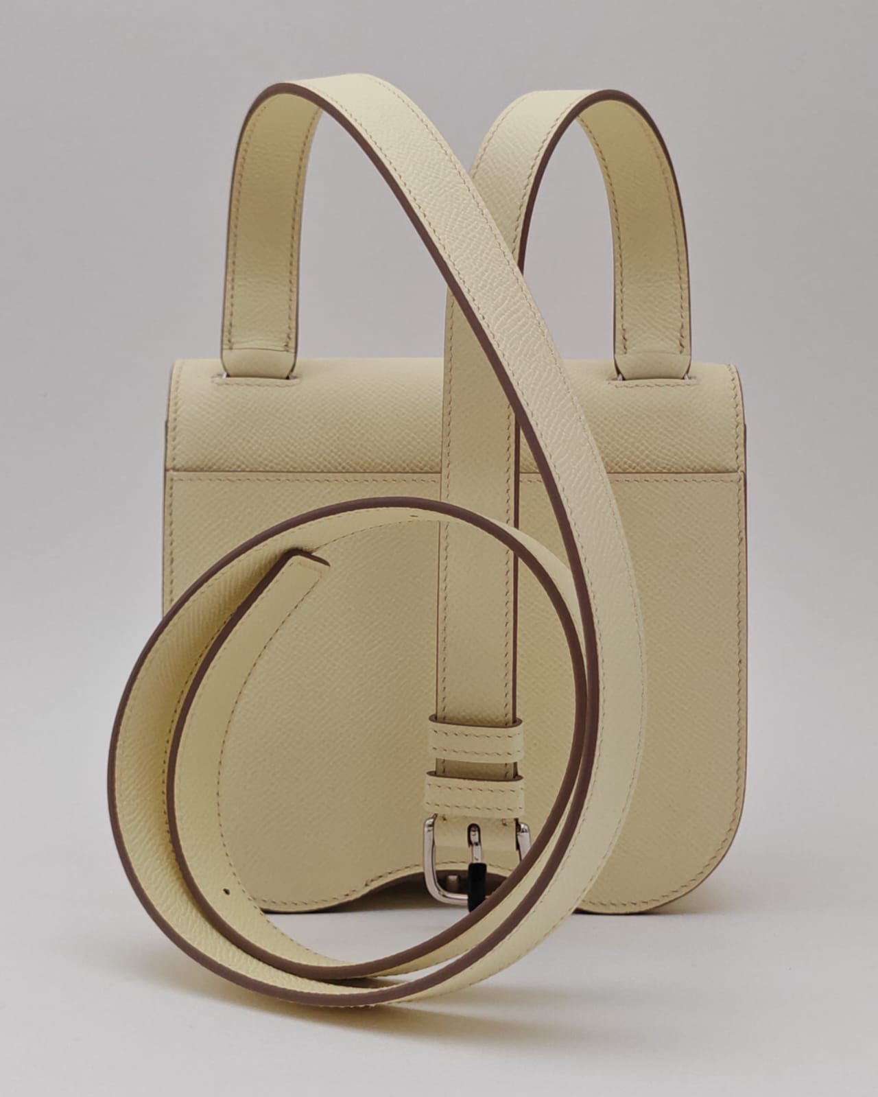 Hermès Della Cavalleria Mini II 18 Jaune Milton Epsom with Palladium Hardware – New