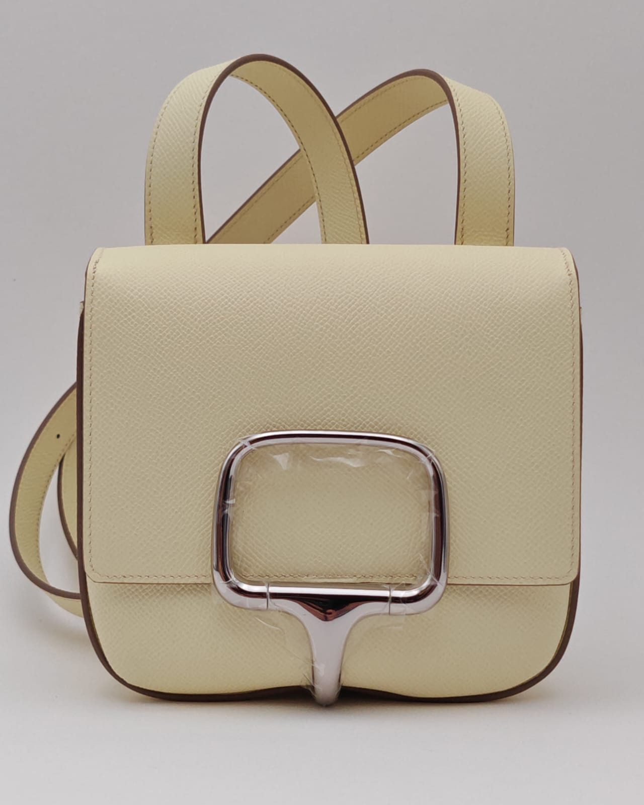 Hermès Della Cavalleria Mini II 18 Jaune Milton Epsom with Palladium Hardware – New