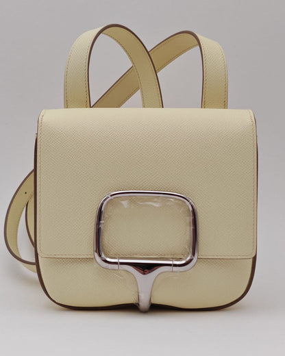 Hermès Della Cavalleria Mini II 18 Jaune Milton Epsom with Palladium Hardware – New