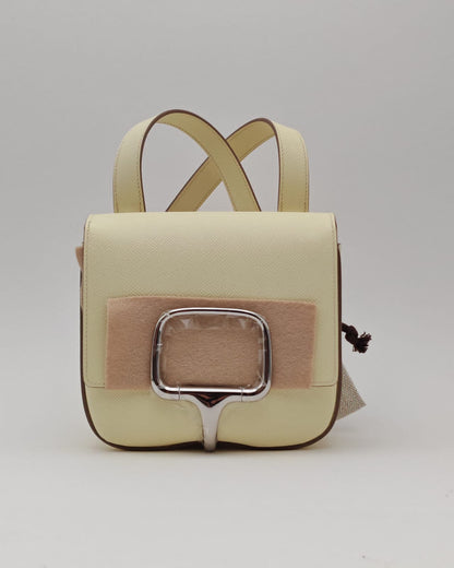 Hermès Della Cavalleria Mini II 18 Jaune Milton Epsom with Palladium Hardware – New